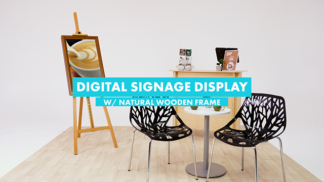 Digital Signage Display with Natural Wooden Frame.mp4